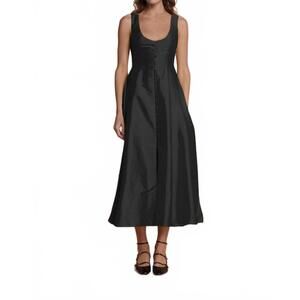 NEW LOVAAN cate midi dress in black